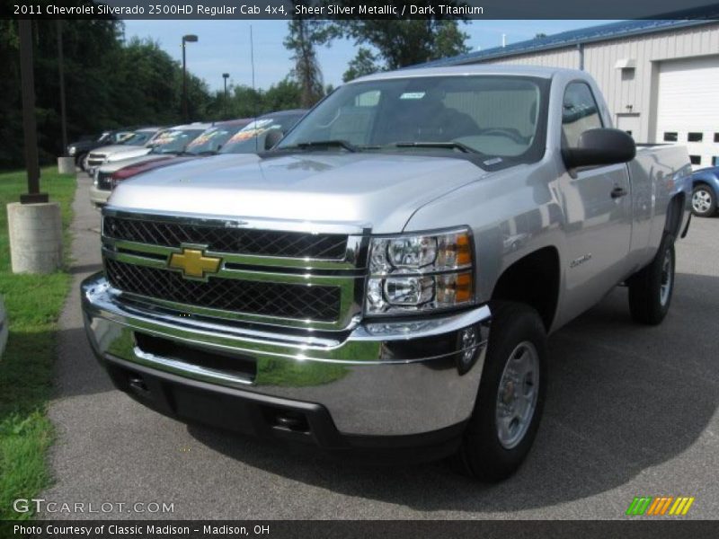 Sheer Silver Metallic / Dark Titanium 2011 Chevrolet Silverado 2500HD Regular Cab 4x4