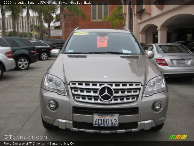 Pewter Metallic / Black 2009 Mercedes-Benz ML 550 4Matic