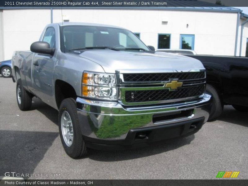 Sheer Silver Metallic / Dark Titanium 2011 Chevrolet Silverado 2500HD Regular Cab 4x4