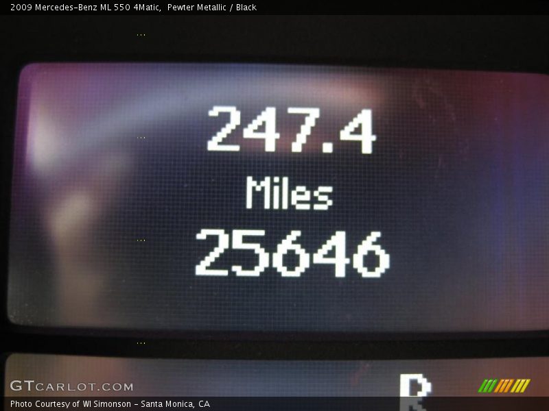 Pewter Metallic / Black 2009 Mercedes-Benz ML 550 4Matic