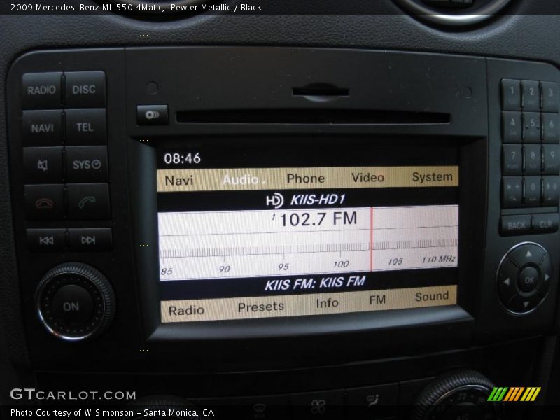 Pewter Metallic / Black 2009 Mercedes-Benz ML 550 4Matic