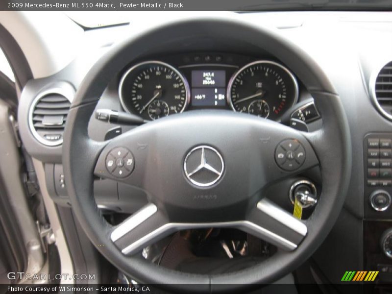 Pewter Metallic / Black 2009 Mercedes-Benz ML 550 4Matic