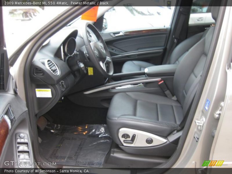 Pewter Metallic / Black 2009 Mercedes-Benz ML 550 4Matic