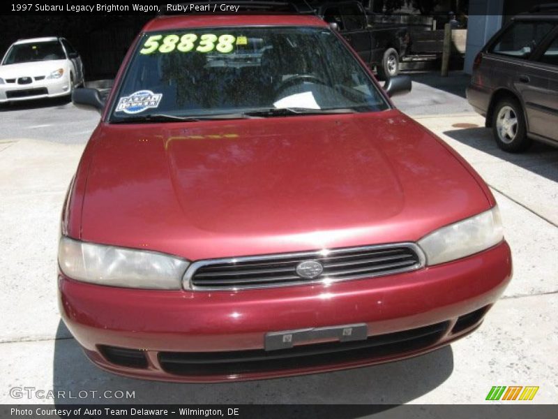 Ruby Pearl / Grey 1997 Subaru Legacy Brighton Wagon