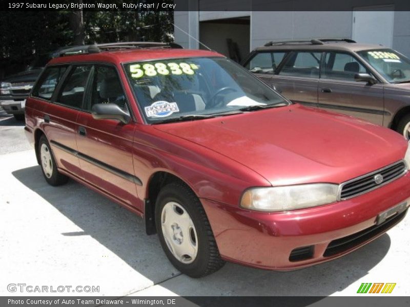 Ruby Pearl / Grey 1997 Subaru Legacy Brighton Wagon