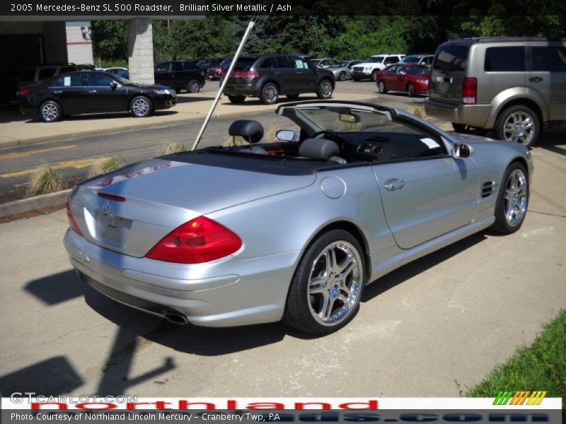 Brilliant Silver Metallic / Ash 2005 Mercedes-Benz SL 500 Roadster