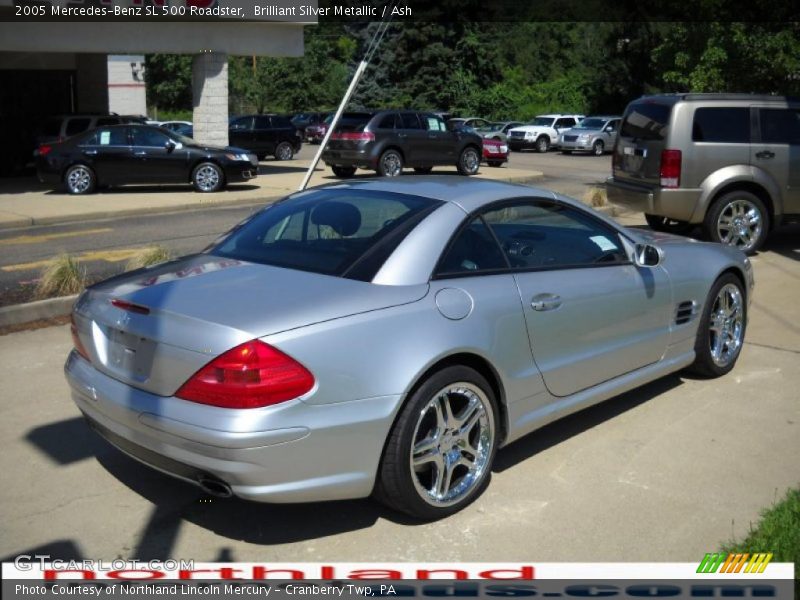 Brilliant Silver Metallic / Ash 2005 Mercedes-Benz SL 500 Roadster