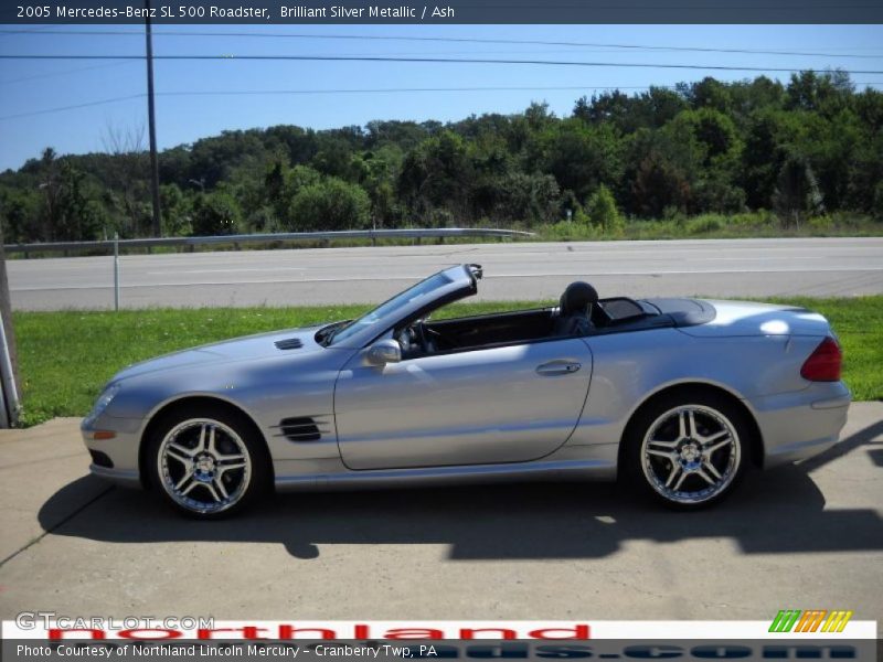 Brilliant Silver Metallic / Ash 2005 Mercedes-Benz SL 500 Roadster