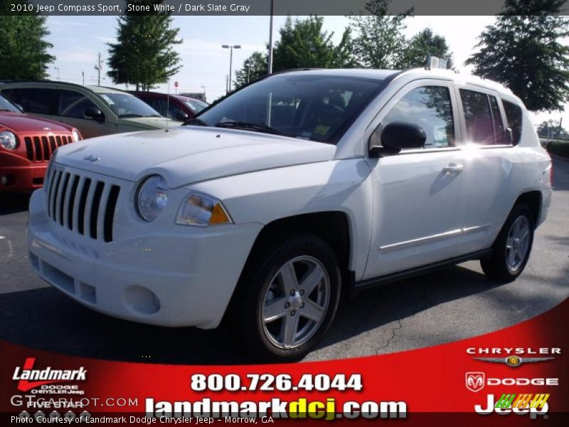 Stone White / Dark Slate Gray 2010 Jeep Compass Sport