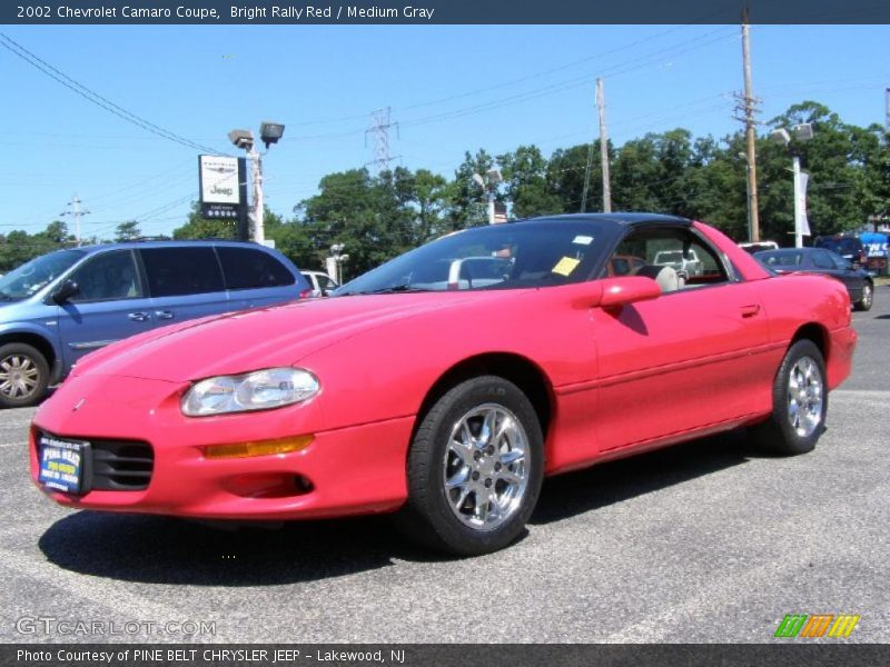 Bright Rally Red / Medium Gray 2002 Chevrolet Camaro Coupe