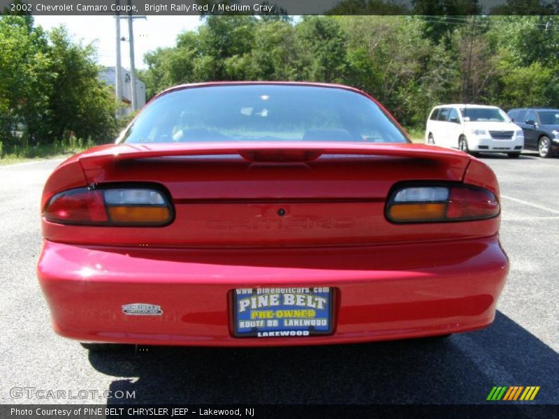 Bright Rally Red / Medium Gray 2002 Chevrolet Camaro Coupe