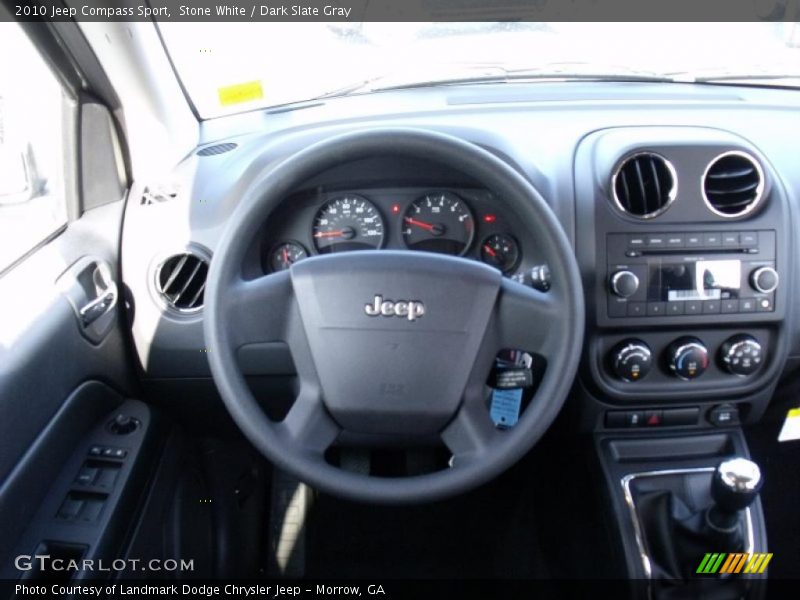 Stone White / Dark Slate Gray 2010 Jeep Compass Sport
