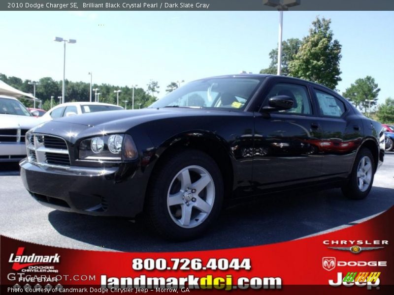 Brilliant Black Crystal Pearl / Dark Slate Gray 2010 Dodge Charger SE