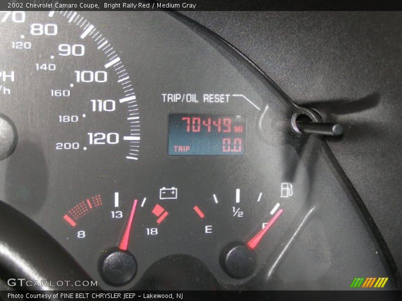 Bright Rally Red / Medium Gray 2002 Chevrolet Camaro Coupe