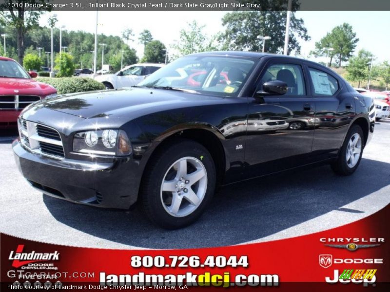 Brilliant Black Crystal Pearl / Dark Slate Gray/Light Slate Gray 2010 Dodge Charger 3.5L
