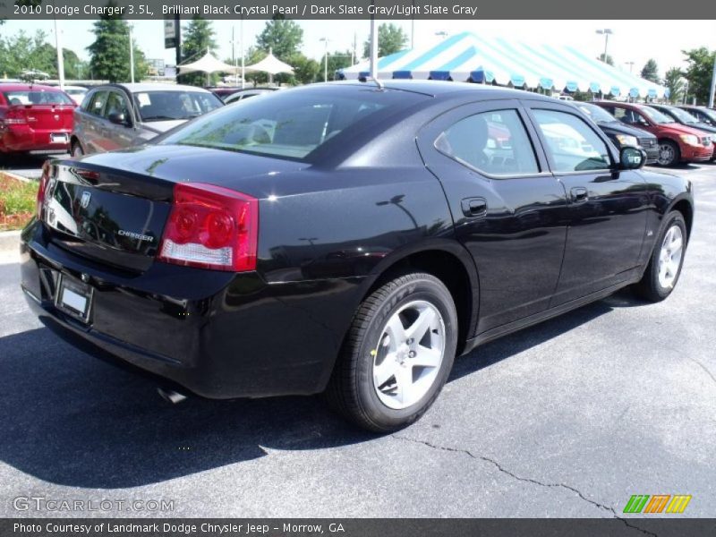 Brilliant Black Crystal Pearl / Dark Slate Gray/Light Slate Gray 2010 Dodge Charger 3.5L