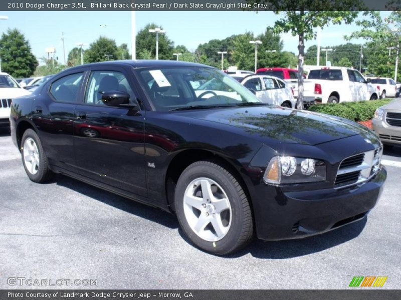 Brilliant Black Crystal Pearl / Dark Slate Gray/Light Slate Gray 2010 Dodge Charger 3.5L
