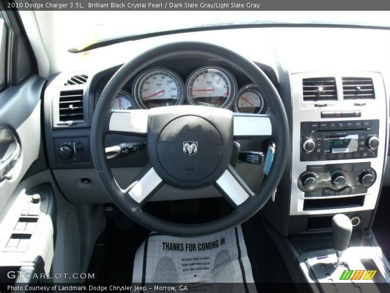 Brilliant Black Crystal Pearl / Dark Slate Gray/Light Slate Gray 2010 Dodge Charger 3.5L