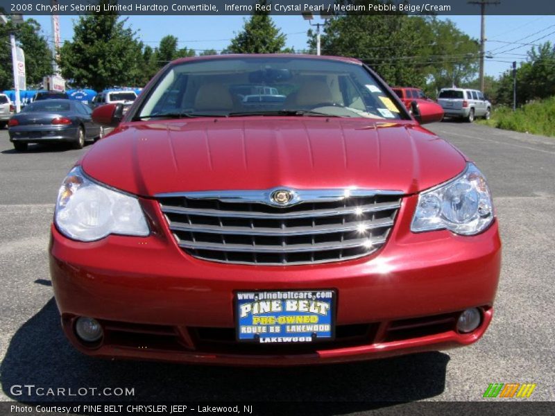 Inferno Red Crystal Pearl / Medium Pebble Beige/Cream 2008 Chrysler Sebring Limited Hardtop Convertible