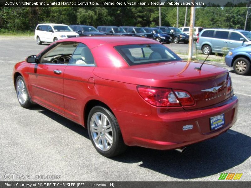 Inferno Red Crystal Pearl / Medium Pebble Beige/Cream 2008 Chrysler Sebring Limited Hardtop Convertible