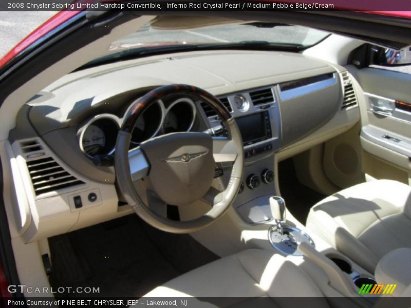 Inferno Red Crystal Pearl / Medium Pebble Beige/Cream 2008 Chrysler Sebring Limited Hardtop Convertible