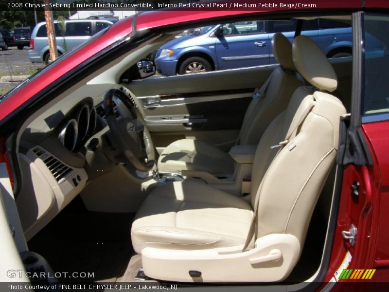 Inferno Red Crystal Pearl / Medium Pebble Beige/Cream 2008 Chrysler Sebring Limited Hardtop Convertible