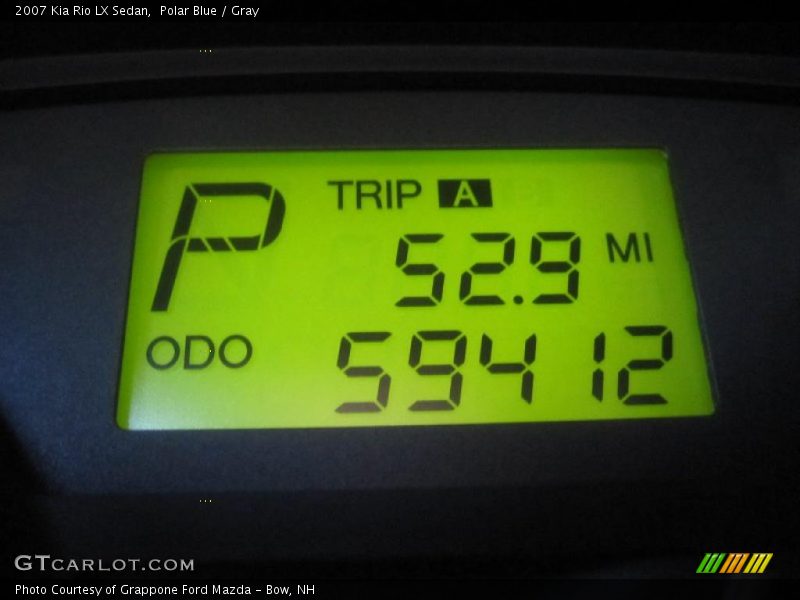Polar Blue / Gray 2007 Kia Rio LX Sedan
