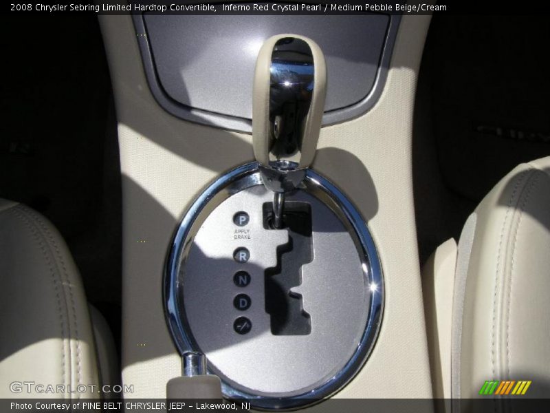 Inferno Red Crystal Pearl / Medium Pebble Beige/Cream 2008 Chrysler Sebring Limited Hardtop Convertible