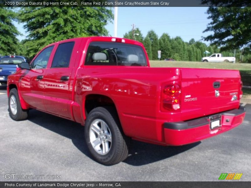 Flame Red / Dark Slate Gray/Medium Slate Gray 2010 Dodge Dakota Big Horn Crew Cab