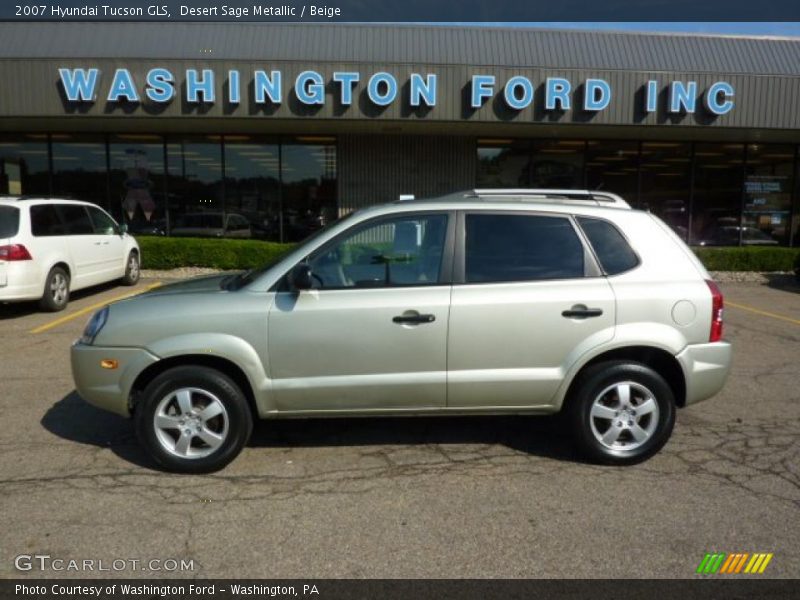 Desert Sage Metallic / Beige 2007 Hyundai Tucson GLS
