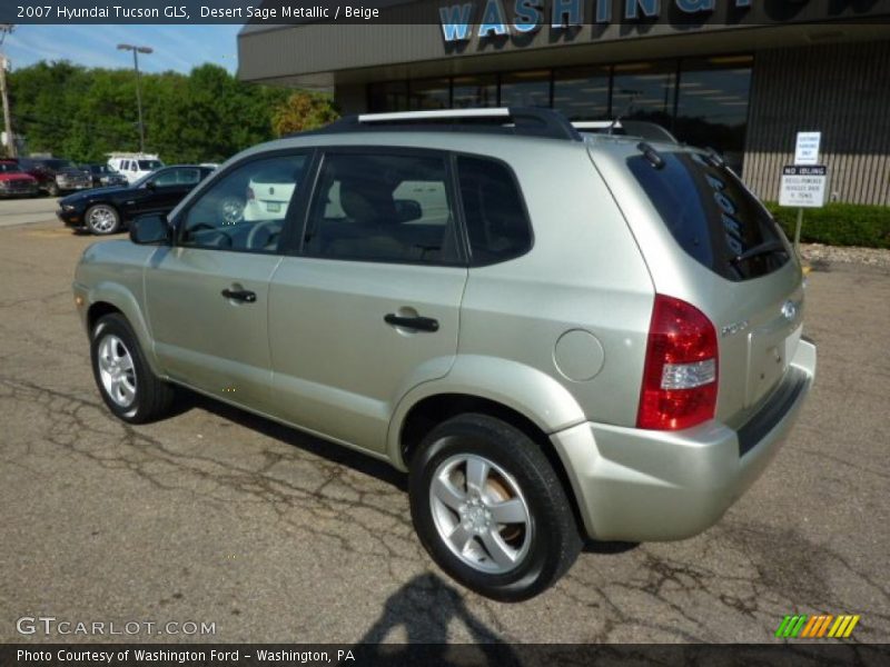 Desert Sage Metallic / Beige 2007 Hyundai Tucson GLS