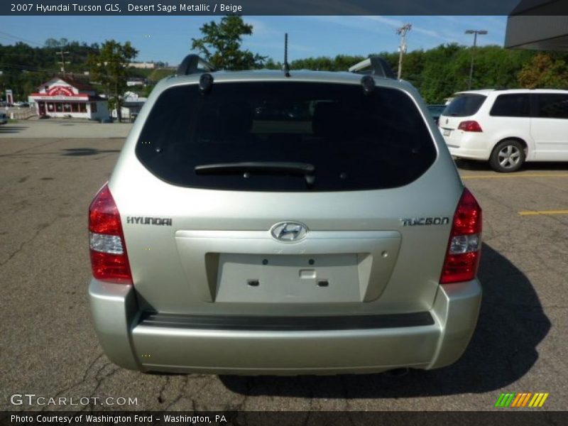 Desert Sage Metallic / Beige 2007 Hyundai Tucson GLS