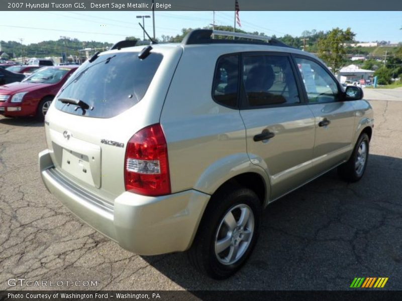 Desert Sage Metallic / Beige 2007 Hyundai Tucson GLS