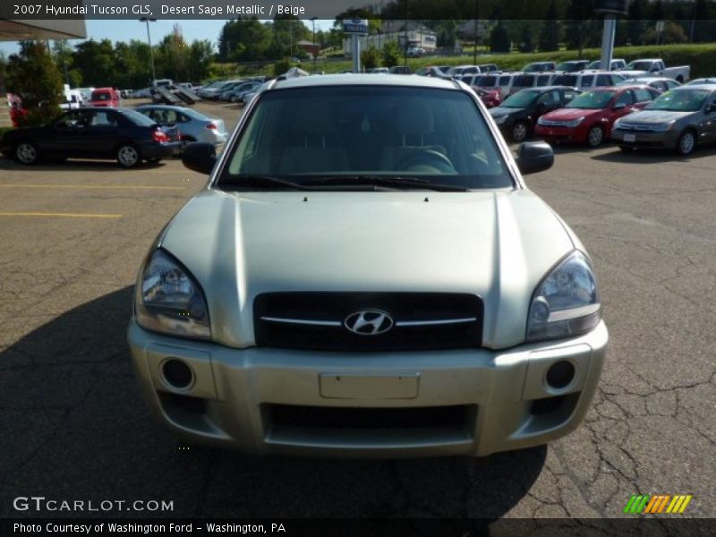 Desert Sage Metallic / Beige 2007 Hyundai Tucson GLS
