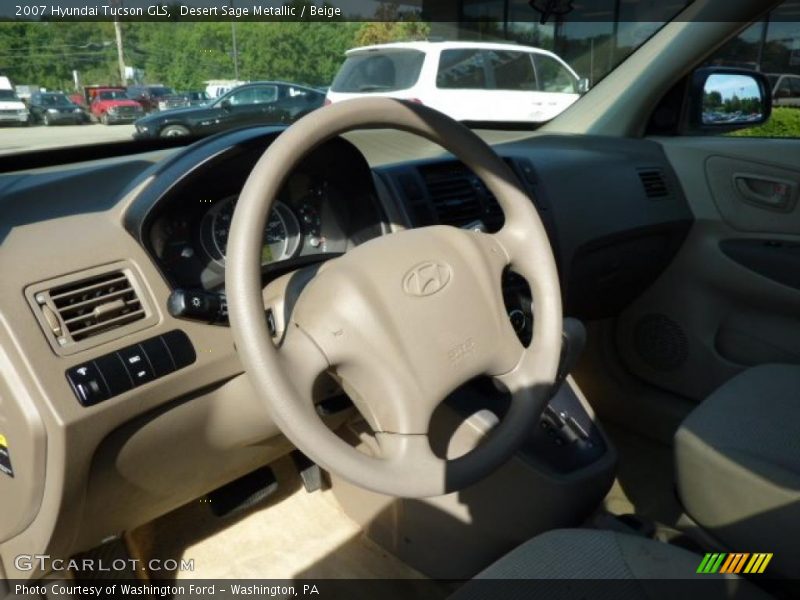 Desert Sage Metallic / Beige 2007 Hyundai Tucson GLS