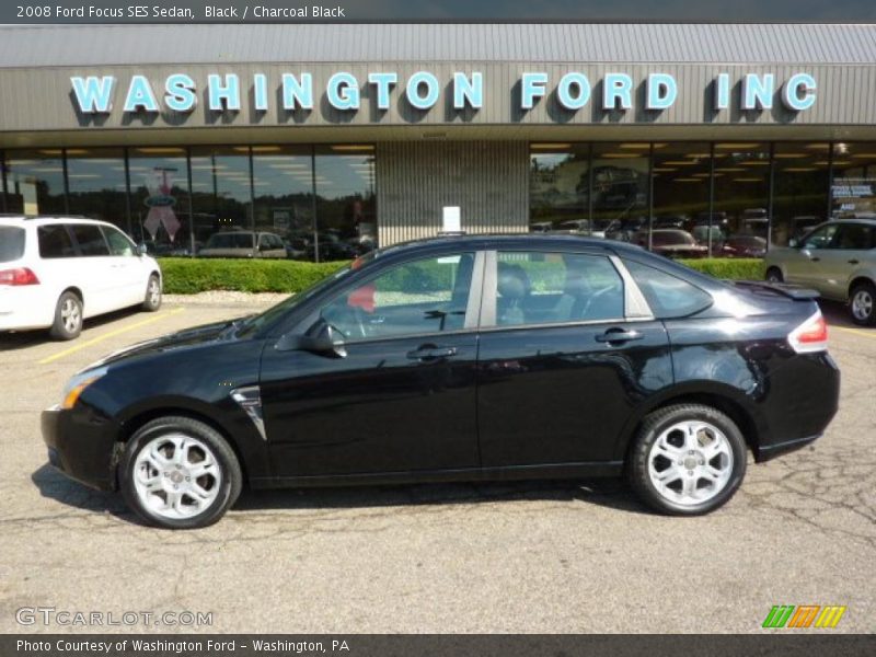 Black / Charcoal Black 2008 Ford Focus SES Sedan