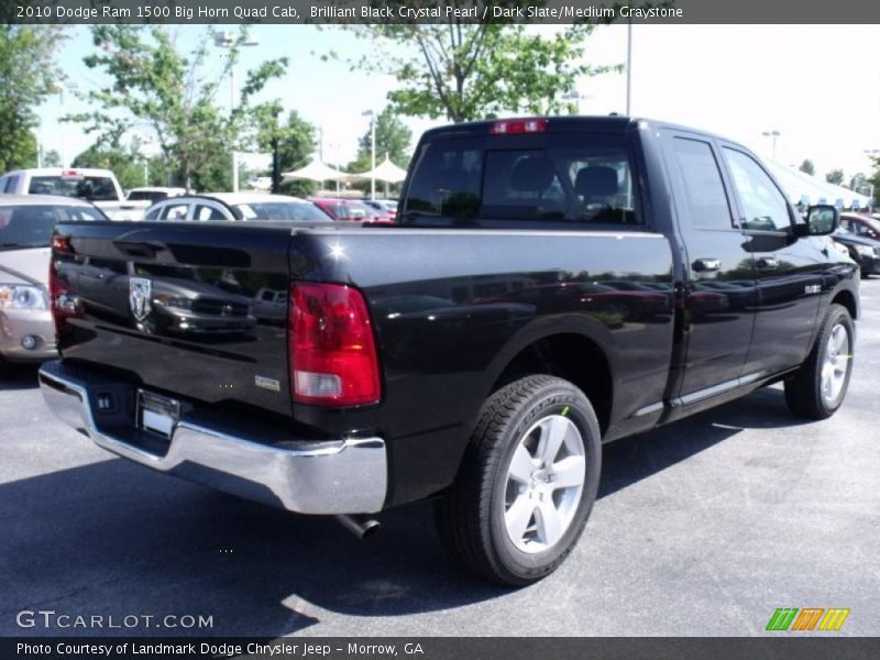 Brilliant Black Crystal Pearl / Dark Slate/Medium Graystone 2010 Dodge Ram 1500 Big Horn Quad Cab