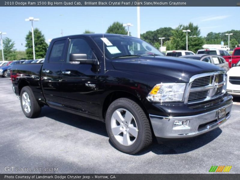 Brilliant Black Crystal Pearl / Dark Slate/Medium Graystone 2010 Dodge Ram 1500 Big Horn Quad Cab