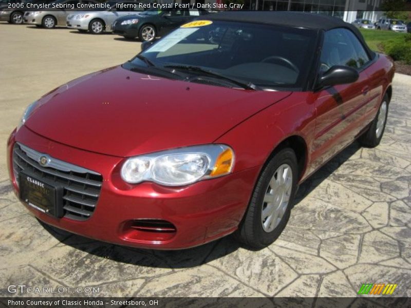 Inferno Red Crystal Pearl / Dark Slate Gray 2006 Chrysler Sebring Convertible
