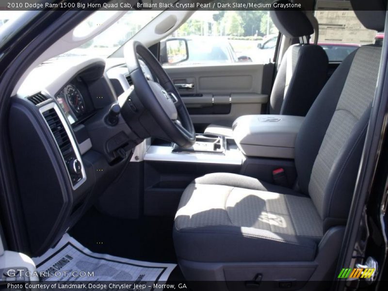 Brilliant Black Crystal Pearl / Dark Slate/Medium Graystone 2010 Dodge Ram 1500 Big Horn Quad Cab
