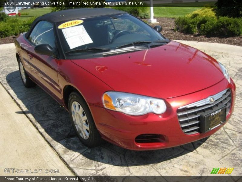 Inferno Red Crystal Pearl / Dark Slate Gray 2006 Chrysler Sebring Convertible