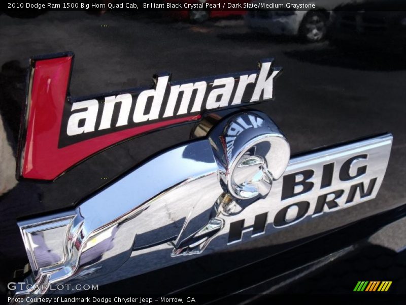 Brilliant Black Crystal Pearl / Dark Slate/Medium Graystone 2010 Dodge Ram 1500 Big Horn Quad Cab