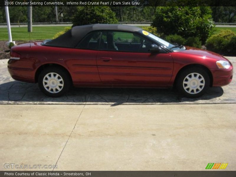 Inferno Red Crystal Pearl / Dark Slate Gray 2006 Chrysler Sebring Convertible