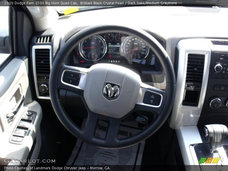 Brilliant Black Crystal Pearl / Dark Slate/Medium Graystone 2010 Dodge Ram 1500 Big Horn Quad Cab