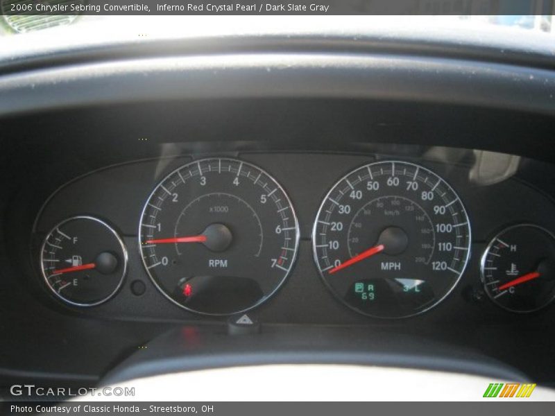 Inferno Red Crystal Pearl / Dark Slate Gray 2006 Chrysler Sebring Convertible