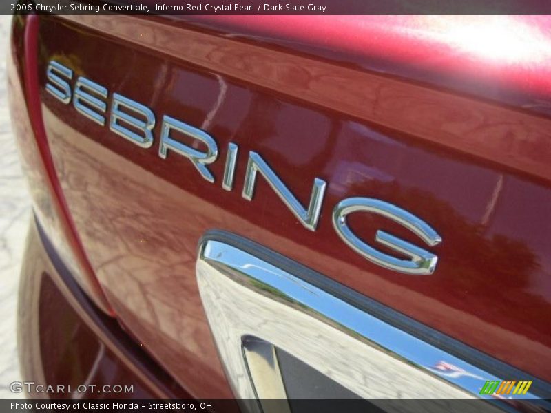 Inferno Red Crystal Pearl / Dark Slate Gray 2006 Chrysler Sebring Convertible