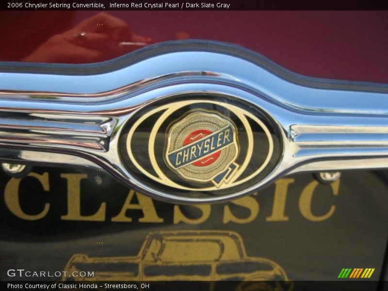 Inferno Red Crystal Pearl / Dark Slate Gray 2006 Chrysler Sebring Convertible
