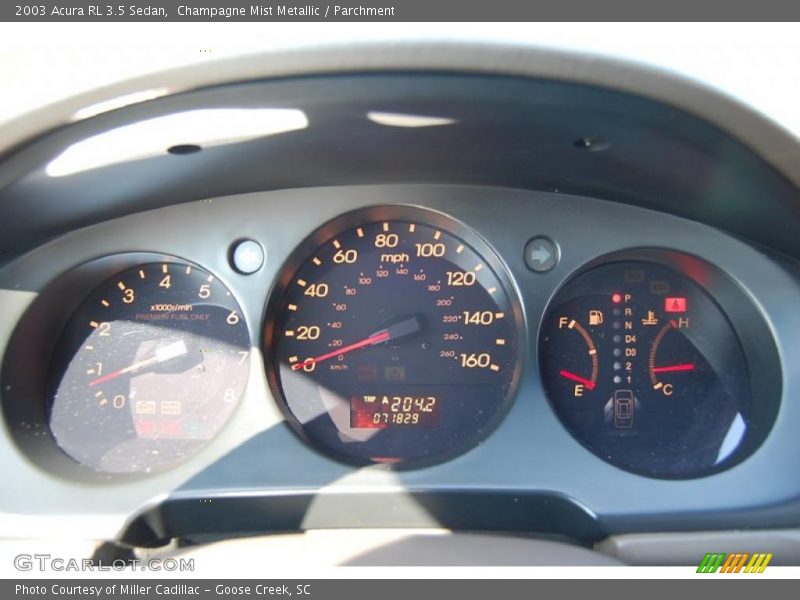 Champagne Mist Metallic / Parchment 2003 Acura RL 3.5 Sedan