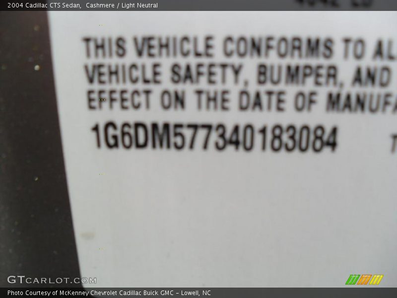 Cashmere / Light Neutral 2004 Cadillac CTS Sedan