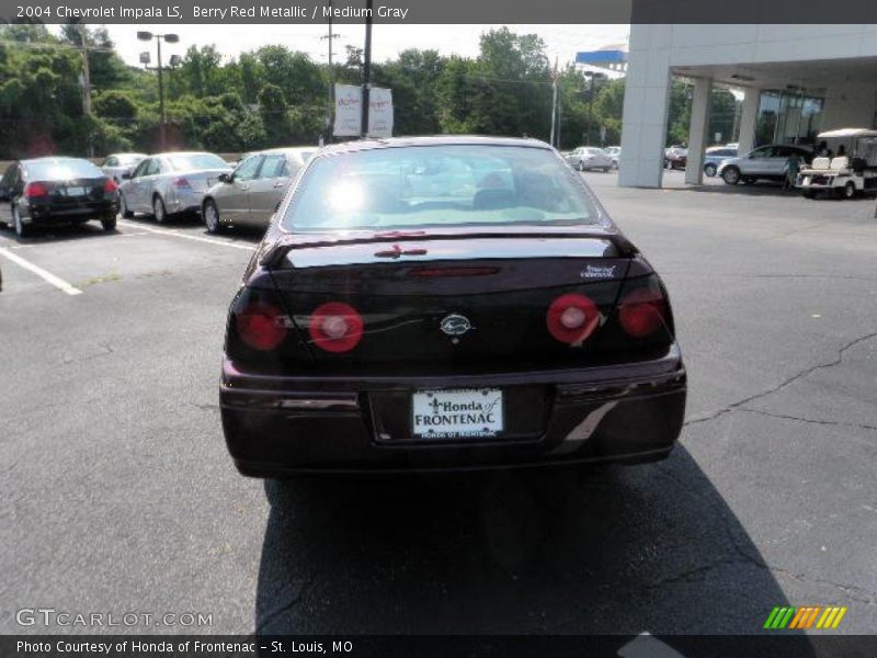 Berry Red Metallic / Medium Gray 2004 Chevrolet Impala LS
